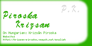 piroska krizsan business card